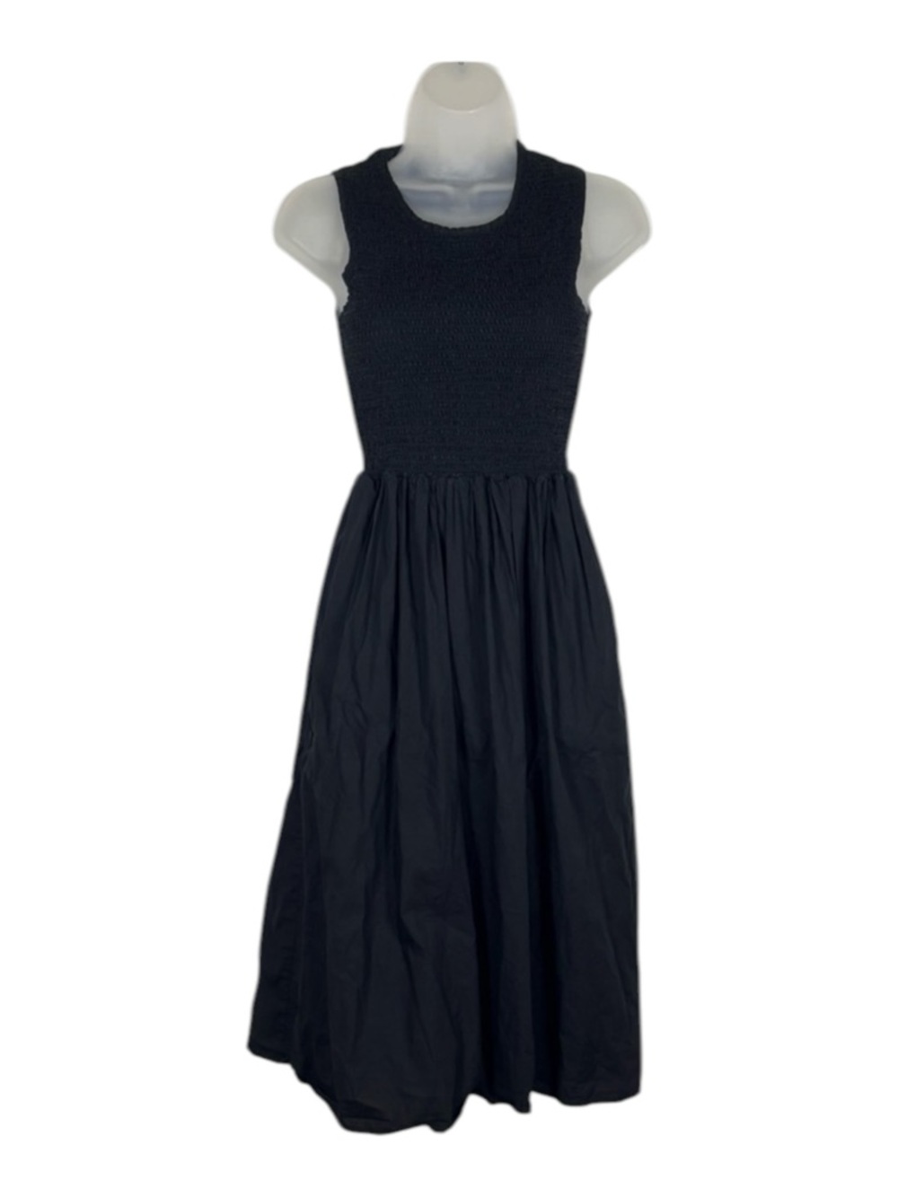 French Connection Midi Dress Smocked Black Size 2